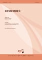 Remember SATB choral sheet music cover
